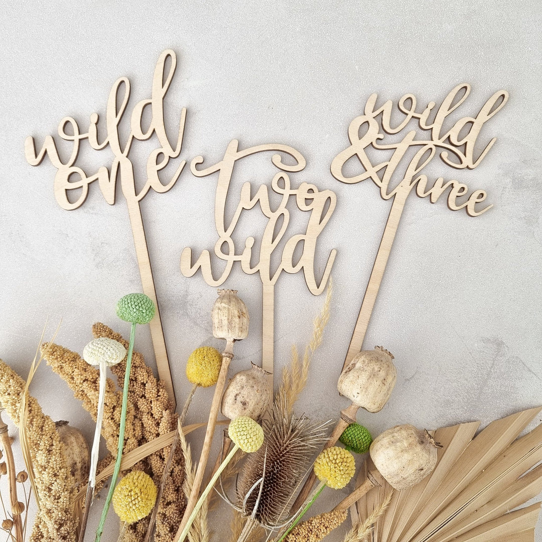 Two Wild - Second Birthday Cake Topper - TilleyTree