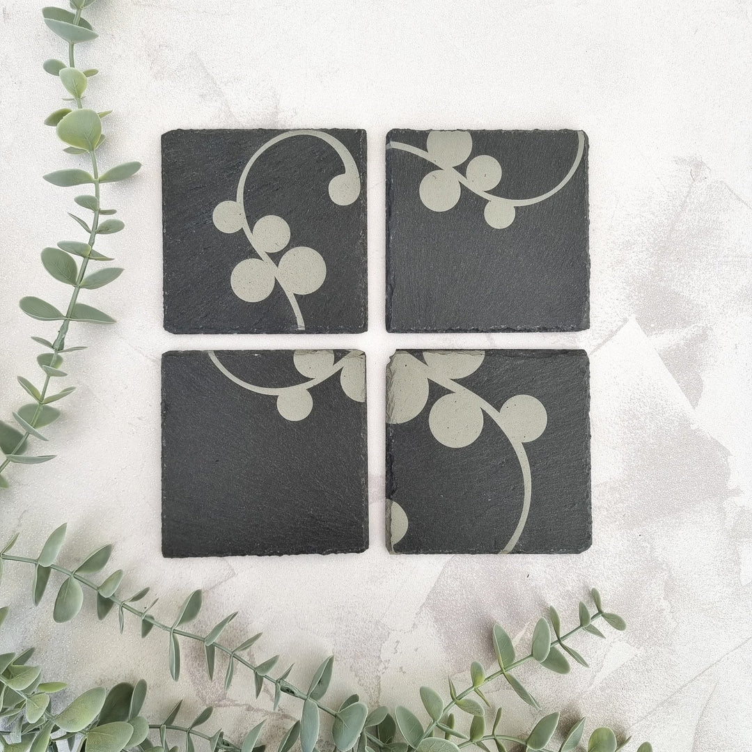 Vines Slate Coasters - TilleyTree