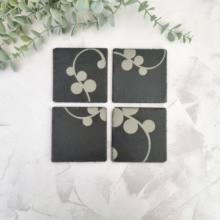 Vines Slate Coasters - TilleyTree