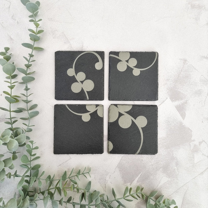 Vines Slate Coasters - TilleyTree