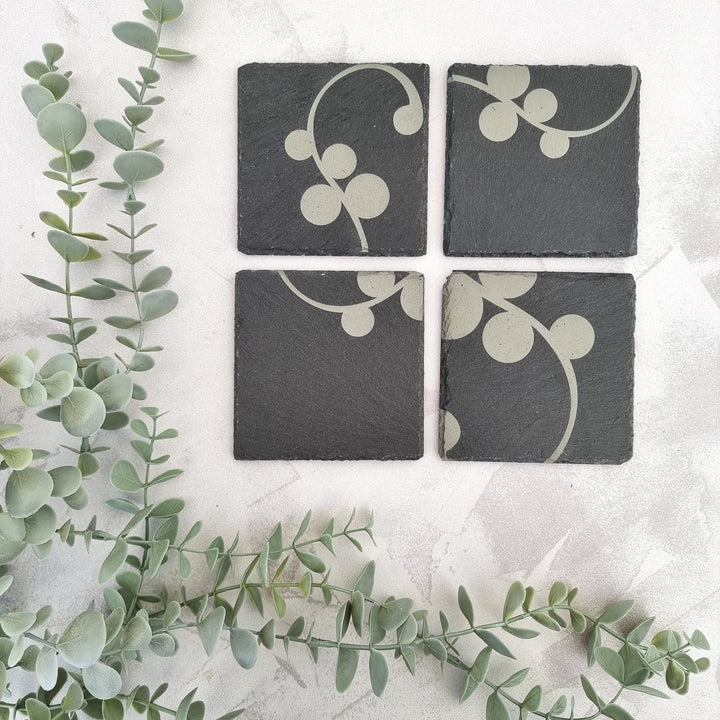 Vines Slate Coasters - TilleyTree