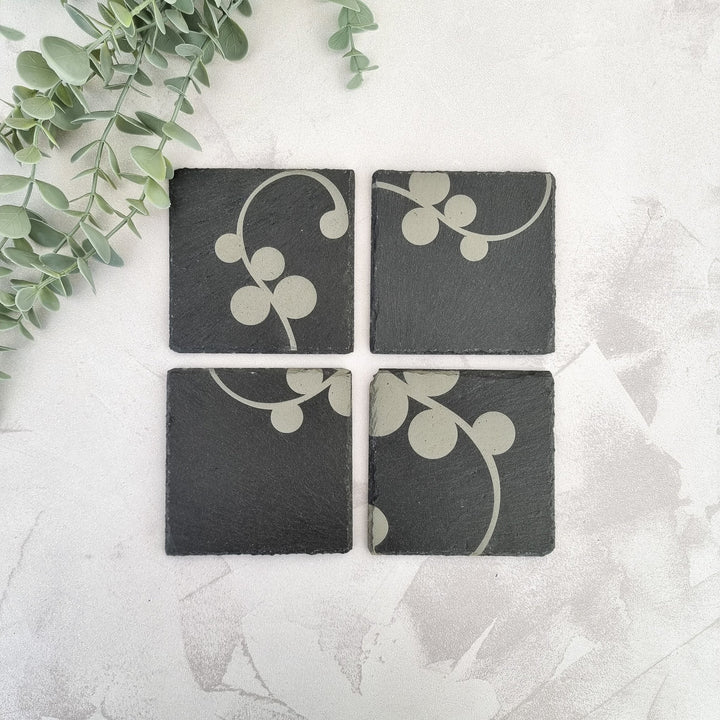 Vines Slate Coasters - TilleyTree