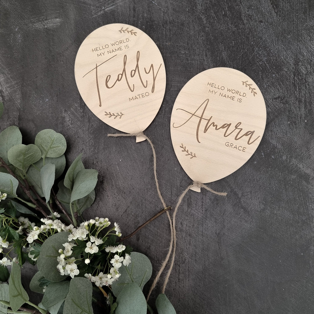 Welcome Name Sign - Balloon - TilleyTree