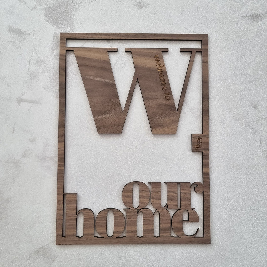 Welcome To Our Home Wall Art Sign - TilleyTree