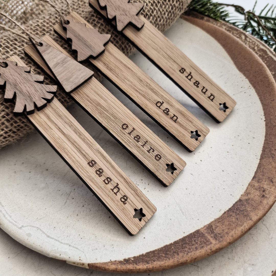 Wooden Christmas Tags | Christmas Place Names - Set of 4 or more! - TilleyTree